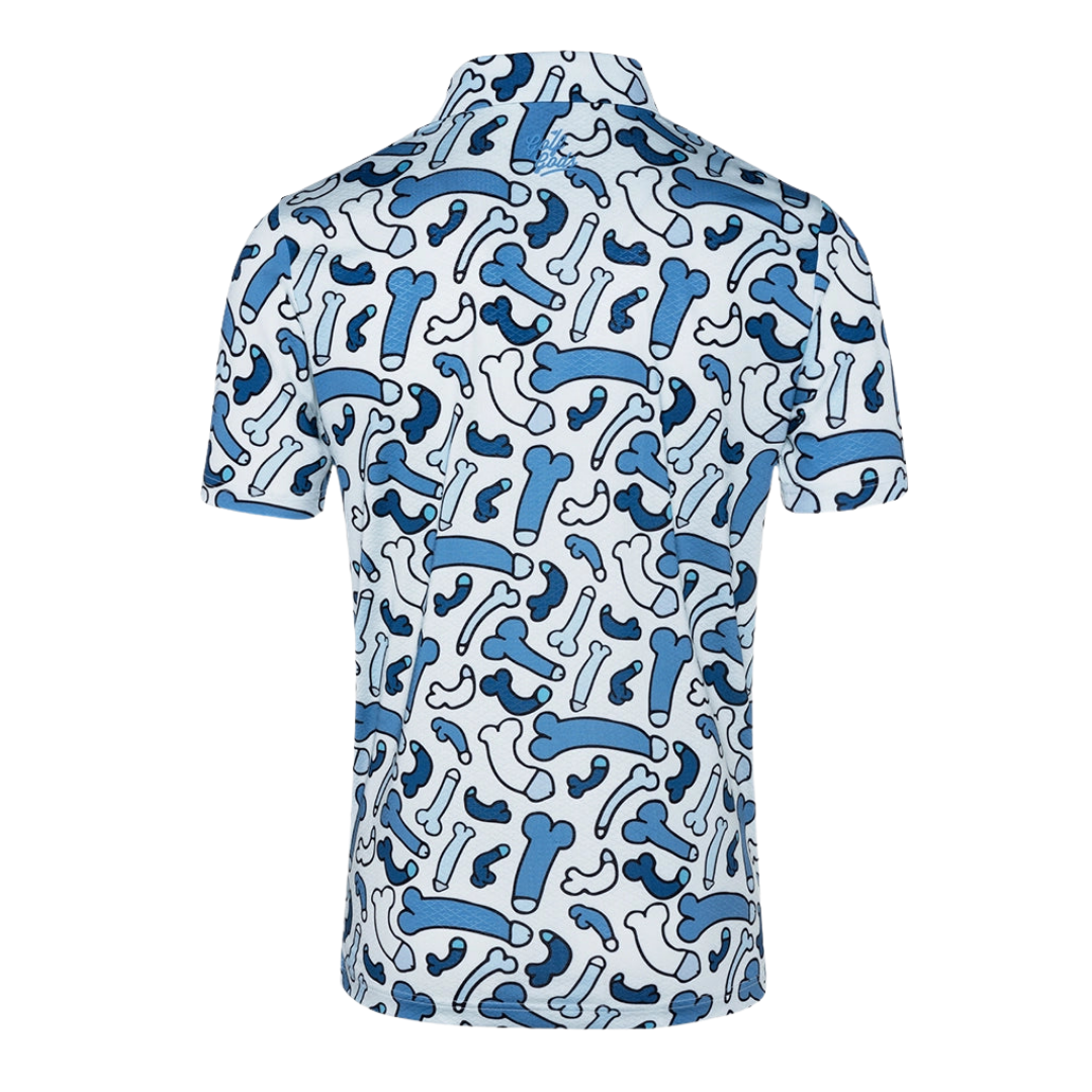 GOLF GODS - GOLF GODS Men's Ding Dong Blue Cool Tech Performance Polo - The Agora Bangkok